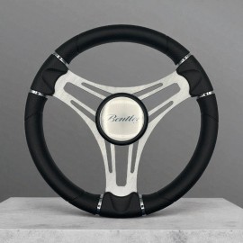 Gussi Italia Verona Boat Steering Wheel Brushed Alum Spokes KEYED or SPLINED HUB | Bentley