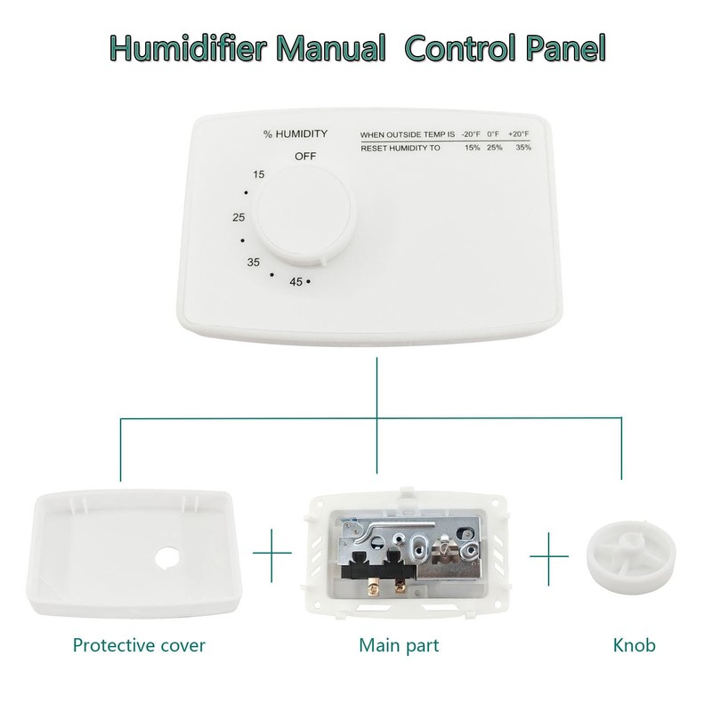 Bydorunce Humidistat Switch 4655, Manual Digital Control for Whole-House Duct