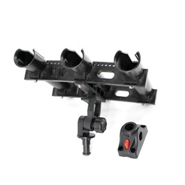 byhsports Fishing Boat Rods Holder with 360 Degree Rotation Mount Bracket, Fishing Rod Rack Holder for Boat Kayaks Canoe, Black