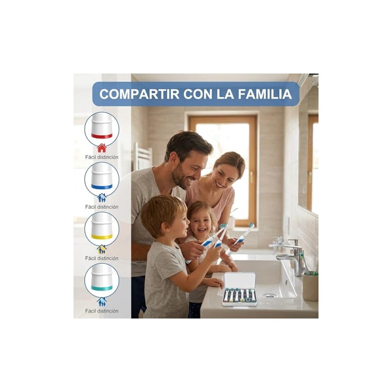 8PCS Cabezales de Repuesto para 0ral B, Cerdas Extra Suaves,