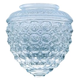 KOR K21846 6-inch Clear Pineapple Style Glass Shade - 3-1/4-Inch Fitter Opening Lip - Lighting Fixture and Lamp Replacement