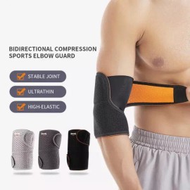 1PC 팔꿈치 버팀대 압축 팔 슬리브 지원 테니스 골퍼 역도 보호대 [BLACK] 1PC Elbow Support Compression Sleeve for Tennis Golfer Weightlifting [BLACK]