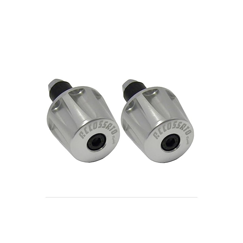 Pair of Accossato Silver Counterweights for Handlebars with Inner Hole