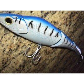 Canal 228mm (230) Canal Magic Swimmer Style Classic Custom Painted Blue/White Mackerel