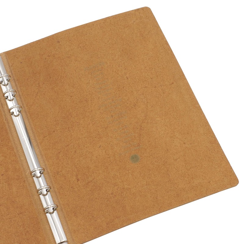 A5サイズ プロッター プエブロ リング径11mm【ベージュ】レザーバインダー/システム手帳 777