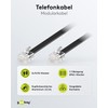 goobay Telephone Cable 15 m, Flat Modular Cable with RJ12