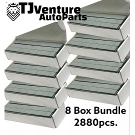 J&J 8 BOXES 1/4oz GREY WHEEL WEIGHTS STICK-ON ADHESIVE TAPE  LEAD-FREE 2880PCS