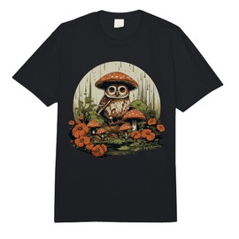 Cottagecore Owl Aesthetic Mushroom Outfit for Women Comfort Colors Adult Heavyweight T-Shirt