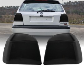 USR DEPO 93-98 Golf Gti Cabrio Mk3 III 3 UPGRADE EURO Style All Smoked Rear Tail Lights (Left + Right) Compatible with 1993-1998 Volkswagen Golf/GTi Mk.3 (Smoke Lens, Plug and Play, 2PC Set)