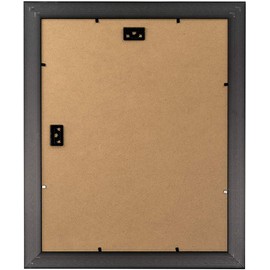 Golden State Art, 11x14 Photo Frame with Mat for Pictures 8x10 and Real Glass (Silver-Beige with Black-Dark Brown Inner Panel & Pewter Panel with Ivory Color Mat, 1.25 Inch Frame Border)