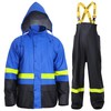 FWG Men's Fishing Rain Suits Waterproof Jacket with Bib Pants,