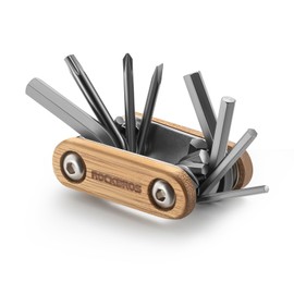 ROCKBROS Bicycle Multi-Tool Bicycle Tool Set, Portable, Mini Size, Multi-functional, Foldable, Portable Tool, Maintenance, Repair Tool, Hex Wrench, High Hardness, Lightweight, Convenient to Carry, Road Bike, MTB, Cross Bike