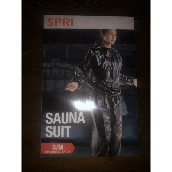 Spri New In Box SPRI S/M Sauna Suit , Black,