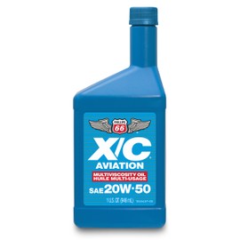 Phillips 66 1045457 X/C Aviation Oil 20W50-1 Quart, 32 fl. oz, 1 Pack