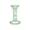 Gisela Graham Pastel Green Glass Candlestick - Small