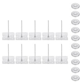PATIKIL 50mm Perforated Insulation Pins with Round Washer,100 Sets 2in Insulating Nails Wall Plug for Fixing Foam Boards to Wall or Ceiling