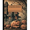 Composition Notebook, Halloween Haunted Mansion with Pumpkins and Graves Cover,