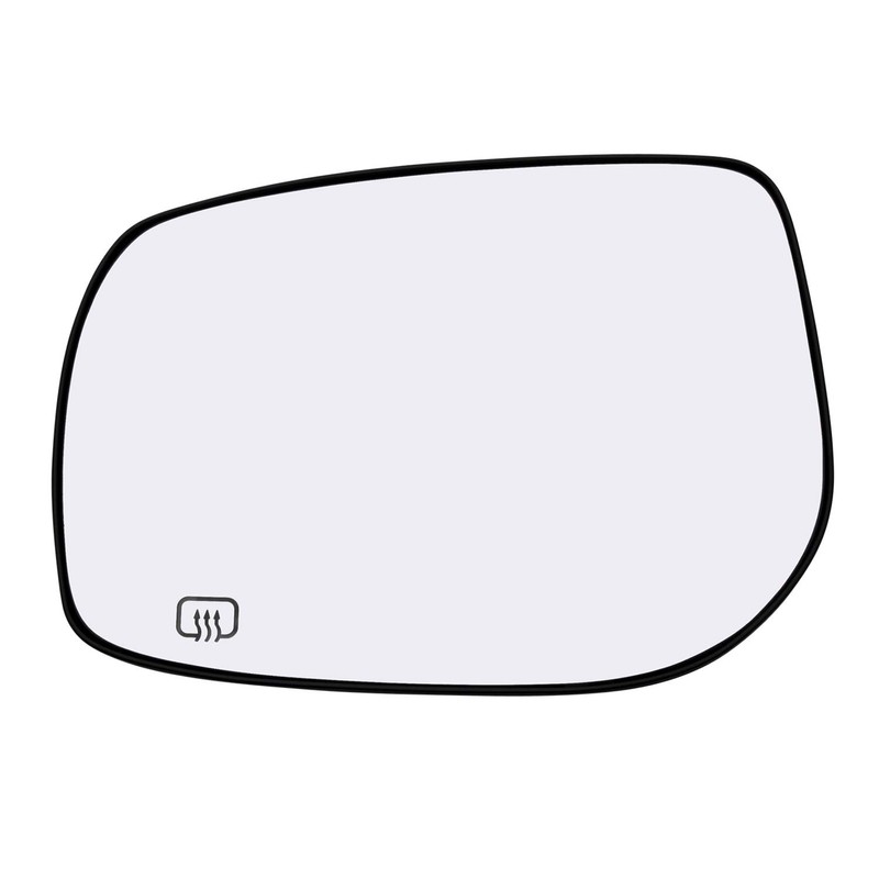 Driver Side Mirror Glass Assembly With Plastic Backing Plate Heated
