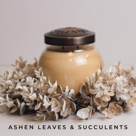 A Cheerful Giver Candle Ring, Ashen Leaves & Succulents, Fall Flowers & Foliage