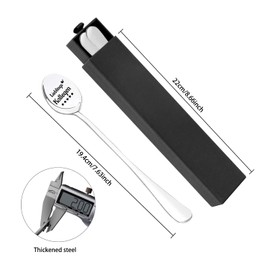 DIKARYA Gift for Colleagues, Set of 2 Coffee Spoons with Engraving, Favourite Colleagues, Thank You for Everything, Farewell Gift Colleagues Job Change, Best Colleague Gift, Birthday Gift for Colleagu