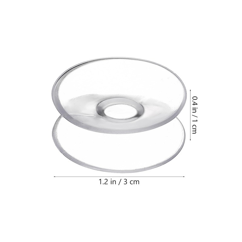 TEHAUX Double Sided Suction Cups 10pcs Clear Silicone Bumpers Heavy