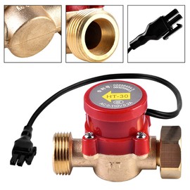 Interruptor de la bomba de agua HT-30 AC 0-110V 0.2A G3 / 4 "-3/4" Rosca Interruptor del sensor de flujo de la bomba de agua para la ducha Presión de agua baja Calentador solar Circulación de agua