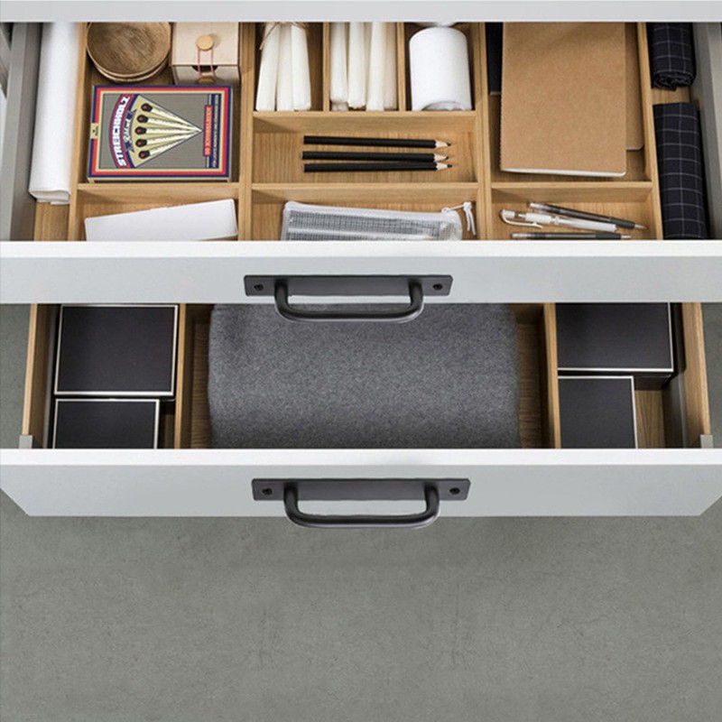 NNNJunhua Metal Heavy Duty Barn Door Handle Flush Long Base