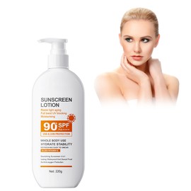 Sonnenschutzlotion, Sonnenschutz-Milch, Täglicher Wasserfester Sonnenschutz Lsf 90, Hydration Protective Sun Lotion, Sonnencreme Schützen Sie Die Haut Effektiv Vor Uv-Strahlen, 220g