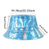 MILAKOO Waterproof Bucket Hat Punk Hip Hop Hologram Metallic Bucket