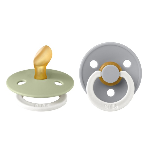 BIBS Colour Anatomical Glow Pacifiers Pack of 2, BPA Free,