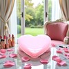 WLngtv 1Pc Pink Heart-Shaped Eyeshadow Makeup Box With Lip Stick