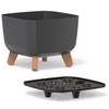Prosperplast Gracia Square Flower Pot with Removable Legs Including Insert