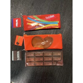 Reese’s Twizzler’s And Hershey’s Candy Pencil Case’s/makeup Bag’s 8”X3”