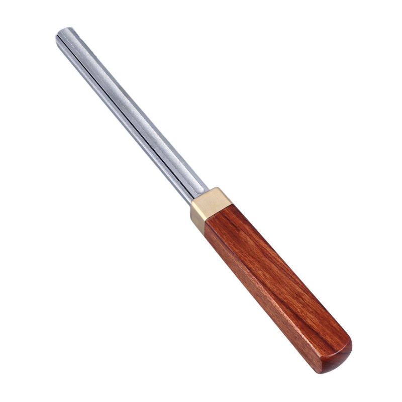 Guitar Fret Crowning File Chrome Plated Solid Wood Handle Fret