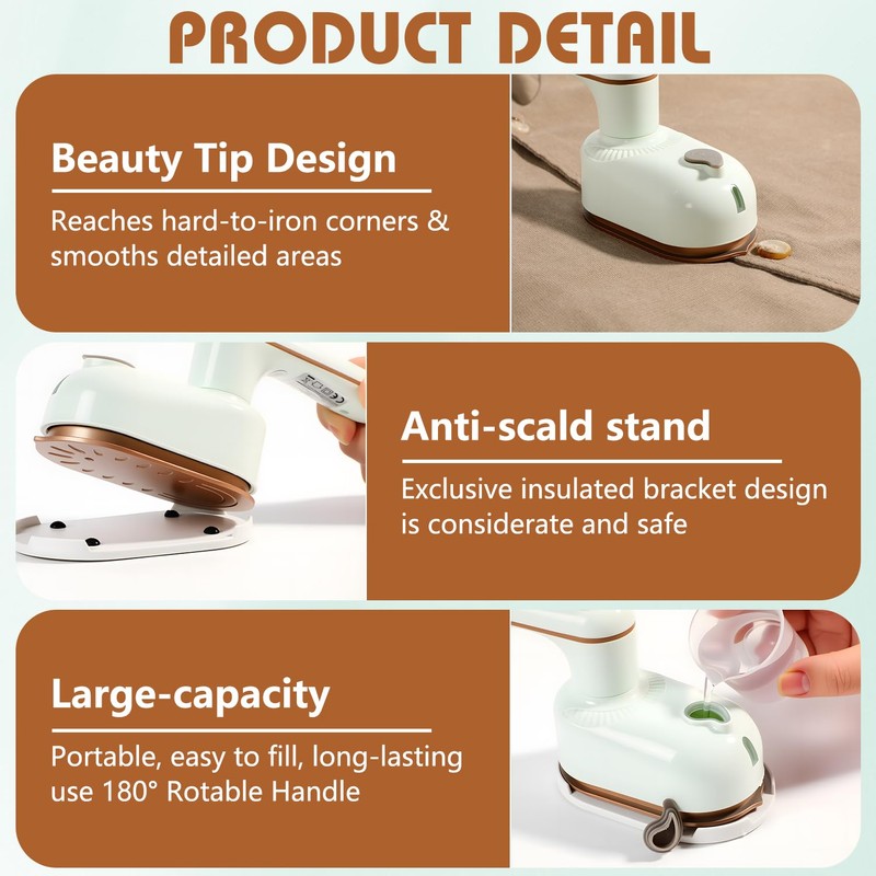 Sakerplus Steam Iron, 2-In-1 Steamer and Iron,Continuous Steam & Dry