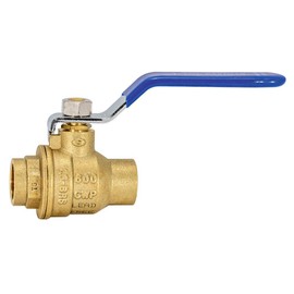 Eastman Heavy Duty Full Port Brass Ball Valve, 1/2 in Sweat x 1/2 in Sweat Connection, 20061LF