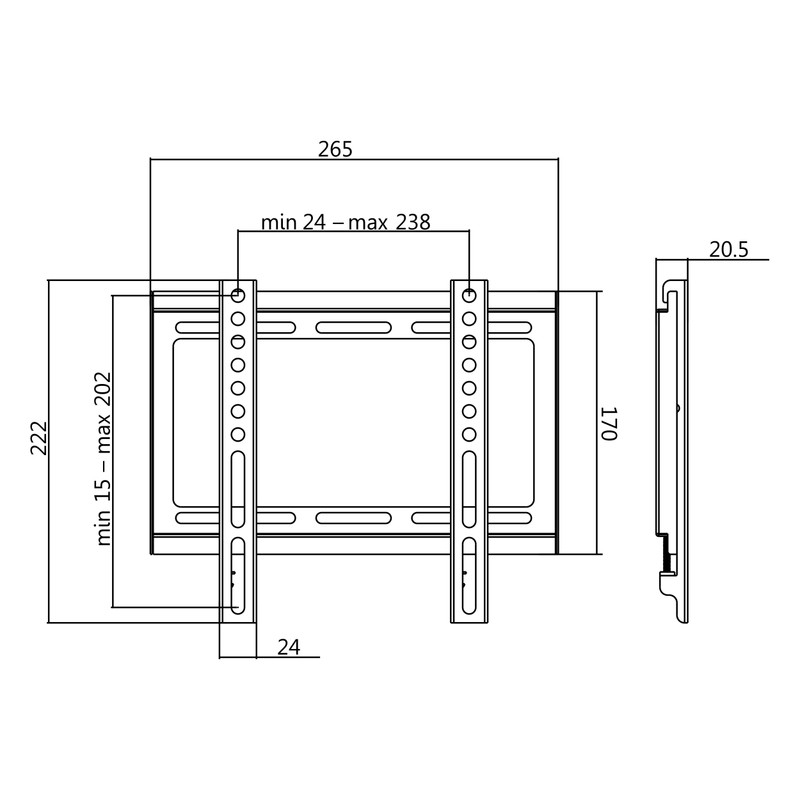 LogiLink TV Holder, Wall Mount