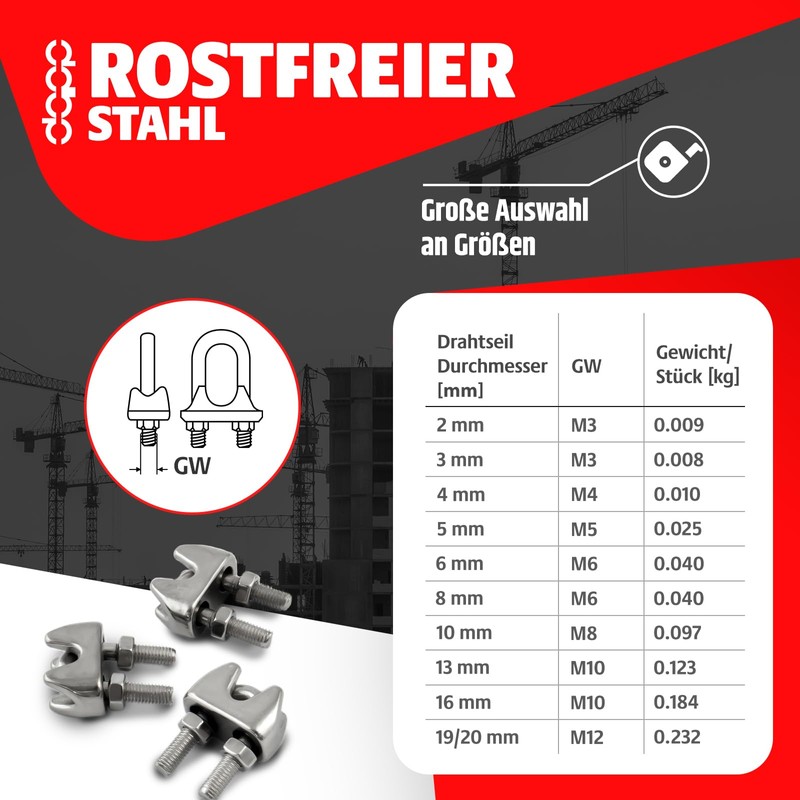 SET 15m wire rope stainless steel strand:7x7 3mm + 6