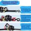 ANLULOAD Retractable Ratchet Strap,（1.77In*9.84Ft） S Hook Retractable Tie Down Strap
