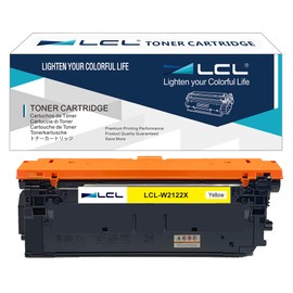 LCL Remanufactured W2122X Yellow Toner Cartridge with Chip Replacement for HP 212A 212X W2122A W2122X M554 M554dn M555dn M555x MFP M578 M578f M578dn M578c M578z (1-Pack )