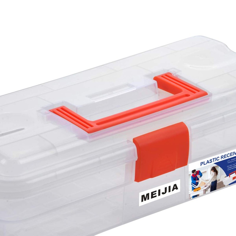 MEIJIA - Organizador de herramientas portátil con asa, caja (negro