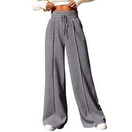 BTFBM Womens Sweatpants Oversized Joggers Fall Fashion Outfits Y2k Clothes 2024 with Pockets(Solid Dark Grey,Medium)