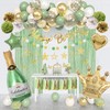 Sage Green Birthday Party Decorations for Women Girls,Olive Green Gold