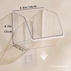 Veefos Garlic Keeper Storage Ginger Container, 3-Pack Small Clear Acrylic