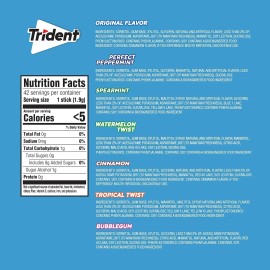 Trident Sugar Free Gum Variety Pack 21 Packs 294 Pieces Total
