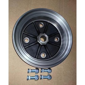 XYUXIN Front Left or Right Brake Hub Drum with Wheel Studs Replacement 41038-0034 for Kawasaki Mule 3000, 3010, 4000 & 4010 UTVs Black