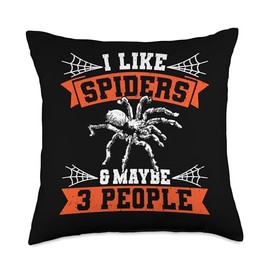 Tarantula Spider Pet Arachnologist JM0 Tarantula Like Spiders and Maybe 3 People Throw Pillow, 18x18, Multicolor