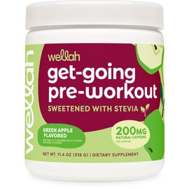 Wellah Wellah Get-Going Pre-Workout Drink Mix (Green Apple Flavored, 30 Servings)