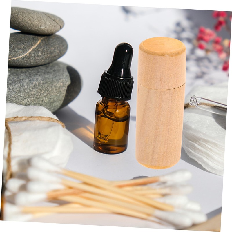 VILLFUL Wooden Essential Oil Storage Box Small Bottle Holder Essential