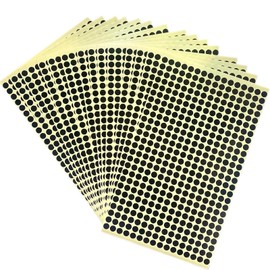6240 PCS Color Coding Sticker, 1/4 inch Removable Round Circle Dot Sticker Labels for Small Business, Classroom, Office, Home Labeling Marking (Black)